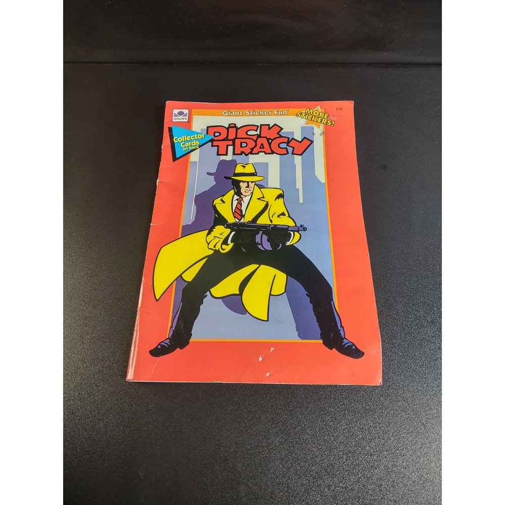 Vintage Golden Dick Tracy Giant Sticker Fun Book 2787 Unused